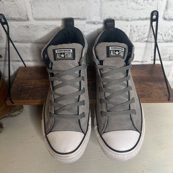 Converse Men's Chuck Taylor Street Mid Varsity Jacket Leather Sneakers 9, 11 - Picture 3 of 11